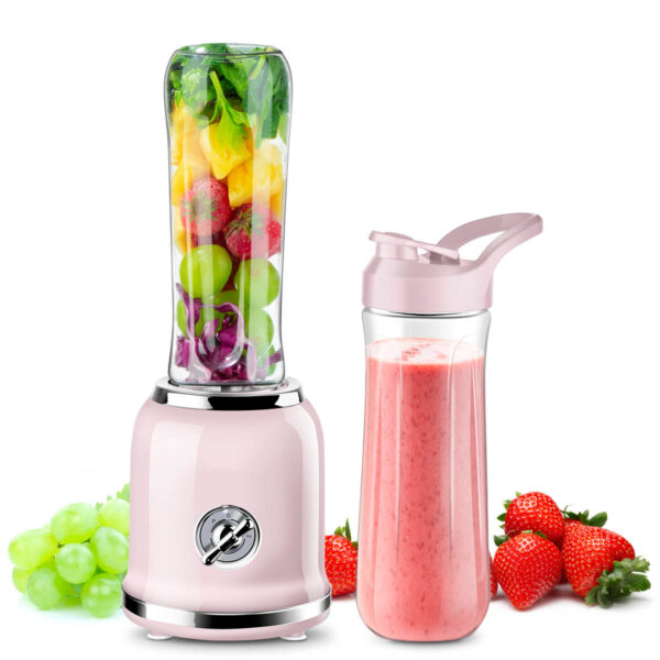 2 speed fruit juice blender portable with 304 stainless steel blades - pink BL019 (1)